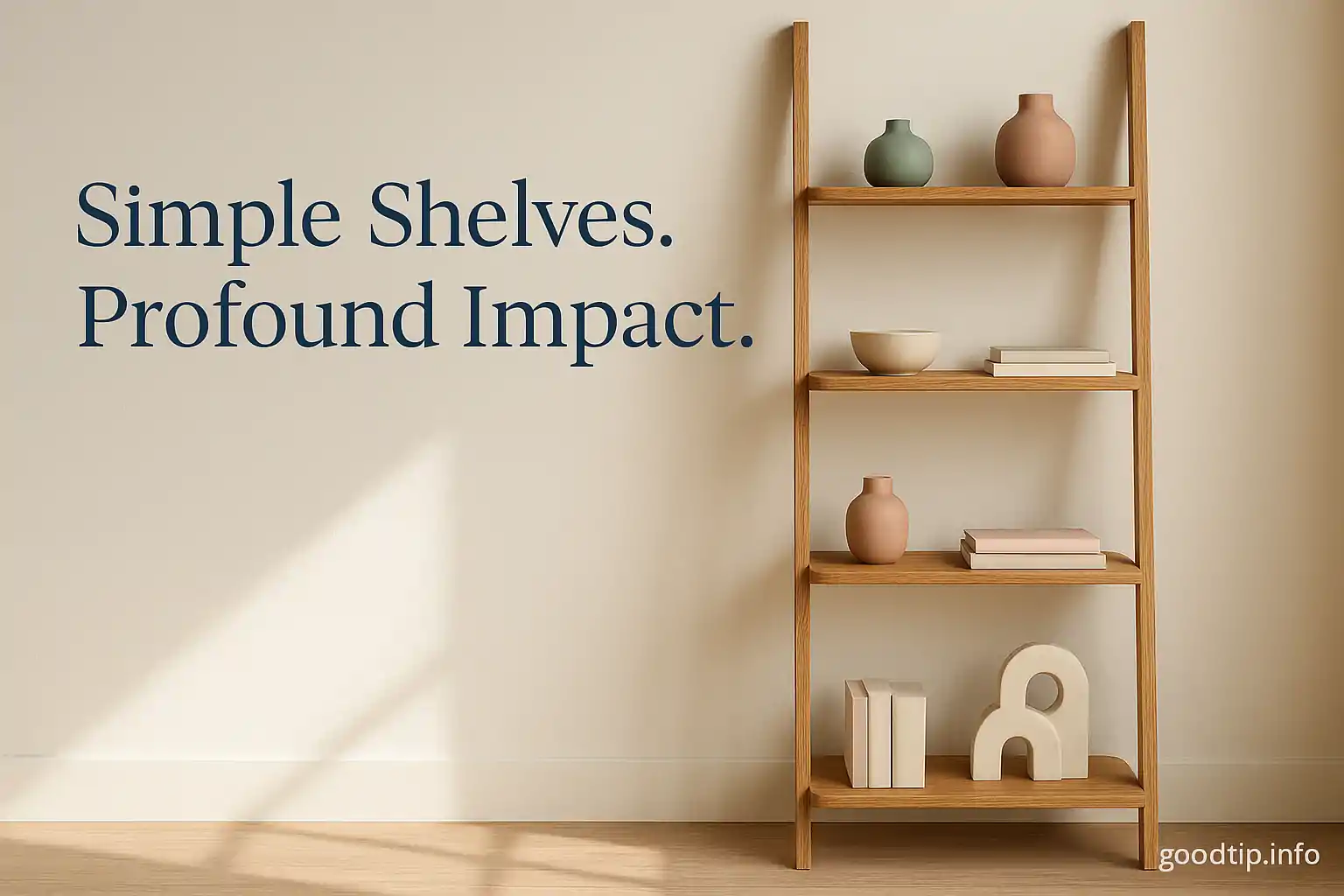 Style Your Ladder Shelf for a Calm Japandi Look